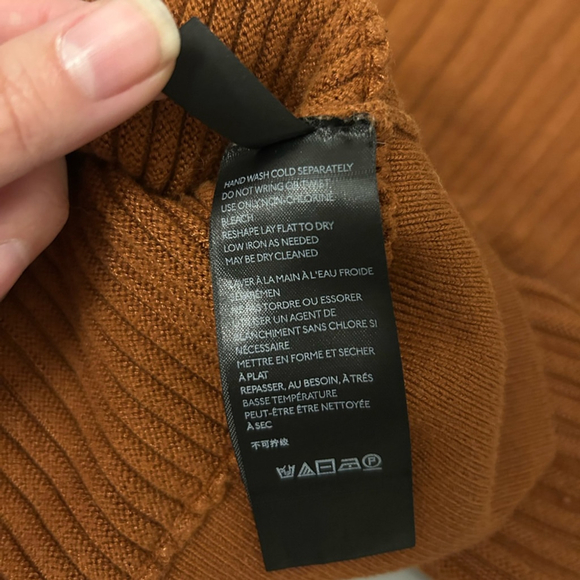 Anthropologie Rust Ribbed Karla Boat Neck Sweater XS - Picture 7 of 8